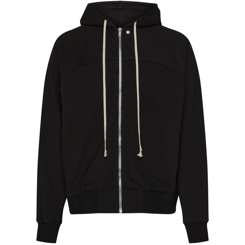 Rick Owens Men's Black Zip Hoodie Sweatshirt Designer Avant Garde Size XL